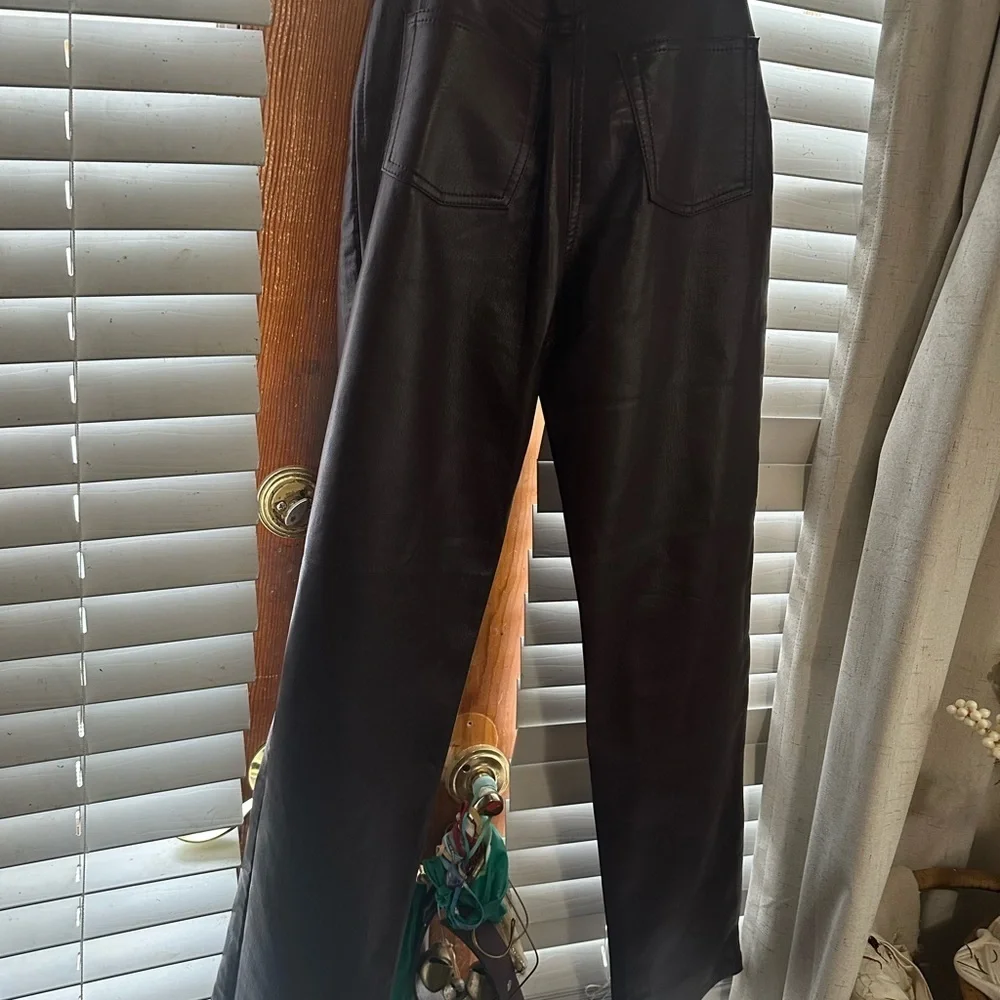 Wilfred Dark faux Leather Pants